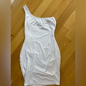 Amazon one shoulder white bodycon dress
